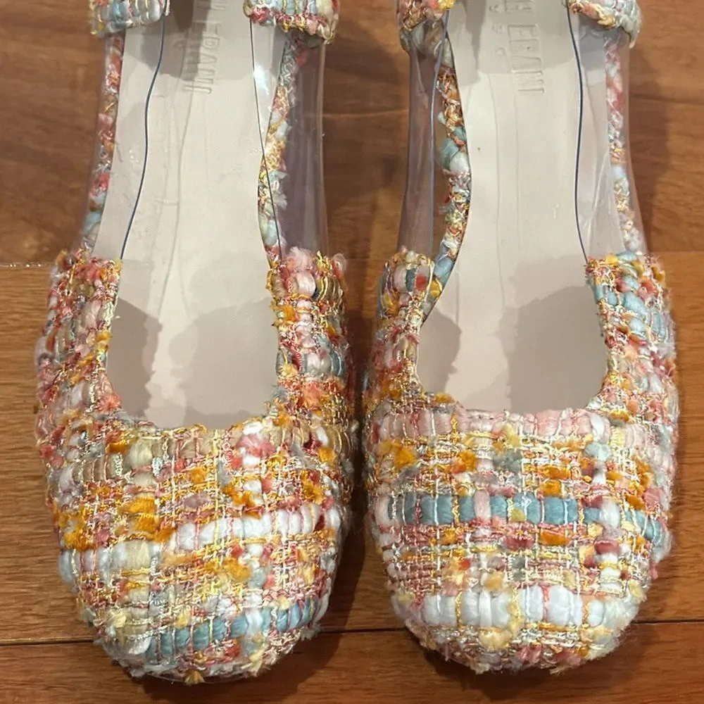 NWOT Ritch Erani NYFC Tweed Tweed‎ Pattern D'Orsay Pumps Women's Size 37